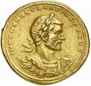 Roman Emperor reigned 268-270 CE aureus from Mediolanum Mint  Photo by  Tataryn77